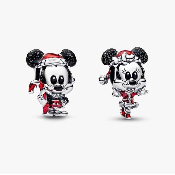 Pandora Jewelry - Authentic Pandora Disney Mickey and Minnie Christmas Charm Duo - NWOT